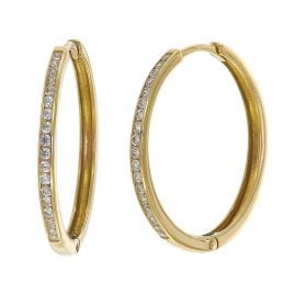 trendor 08834 Klappcreolen Gold 585 21 mm Zirkonia trendor 08834 Klappcreolen Gold 585 21 mm Zirkonia