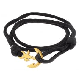Thread Etiquette 183 Damen Anker-Armband Luxury Nylon Schwarz Thread Etiquette 183 Damen Anker-Armband Luxury Nylon Schwarz