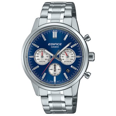 Casio Edifice Chronograph Herrenuhr Stahl/Blau Chrono EFR-575D-2AEF