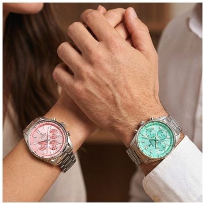 Festina Montre unisexe Boyfriend Chronograph Acier/Turquoise Chrono F20753/3