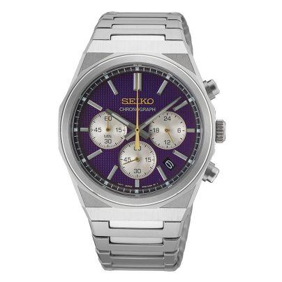 Seiko Men's Quartz Chronograph Purple LE Chrono HGK003P1