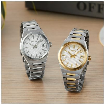 Seiko Montre femme avec verre saphir acier/argenté SUR573P1
