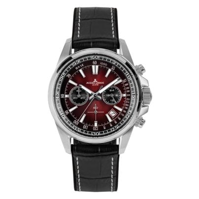 Jacques Lemans Orologio da uomo Cronografo Liverpool Nero/Rosso Chrono 1-2117ZP