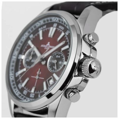 Jacques Lemans Orologio da uomo Cronografo Liverpool Nero/Rosso Chrono 1-2117ZP