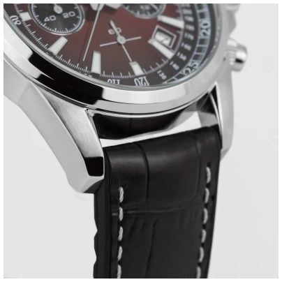 Jacques Lemans Orologio da uomo Cronografo Liverpool Nero/Rosso Chrono 1-2117ZP