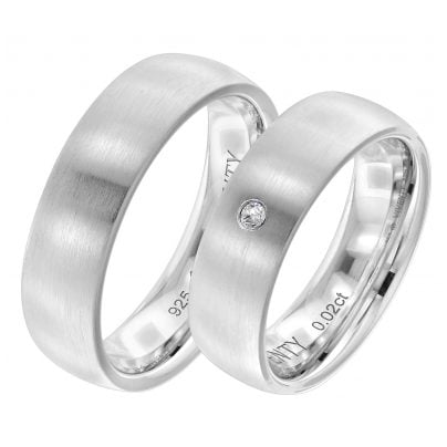 Viventy Jewelry engagement ring couple silver 925 diamond 8001