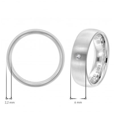 Viventy Jewelry engagement ring couple silver 925 diamond 8001