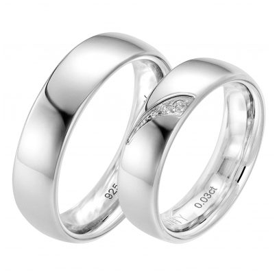 Viventy Schmuck Partnerringe Paar 925 Silber Diamant 8043