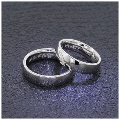 Viventy Schmuck Partnerringe Paar 925 Silber Diamant 8043