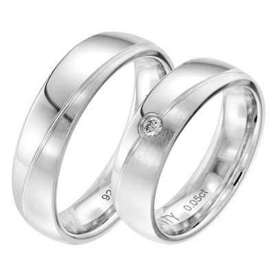 Viventy Schmuck Verlobungsring Paar Silber 925 Diamant 8057
