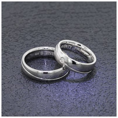 Viventy Schmuck Verlobungsring Paar Silber 925 Diamant 8057