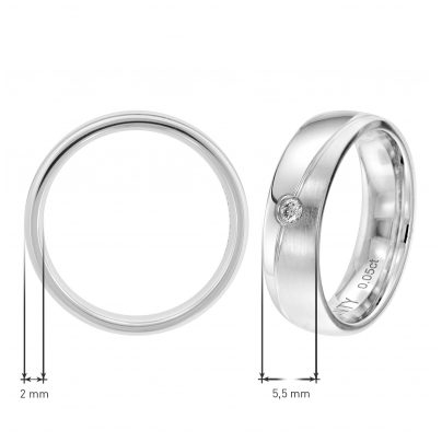 Viventy Schmuck Verlobungsring Paar Silber 925 Diamant 8057