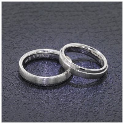Viventy Schmuck Partnerringe Paar 925 Silber Diamanten 8075
