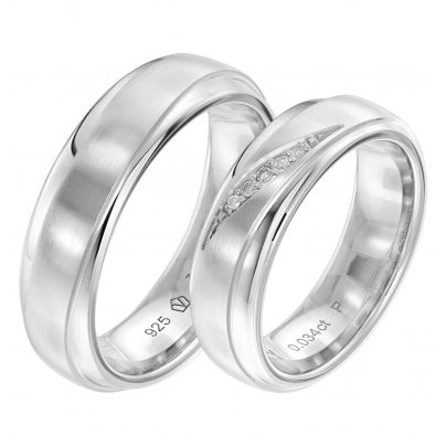 Viventy Schmuck Verlobungsring Paar Silber 925 Diamanten 8079