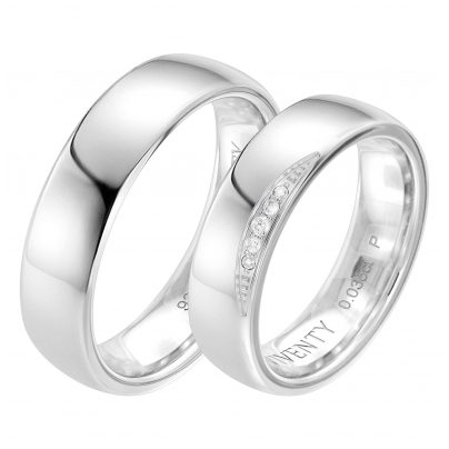 Viventy Schmuck Verlobungsring Paar 925 Silber Diamanten 8119