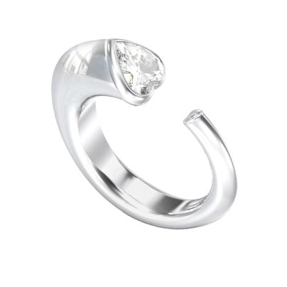 Guess Schmuck Damenring Crystal Love Silberfarben JUBR06362JWRH