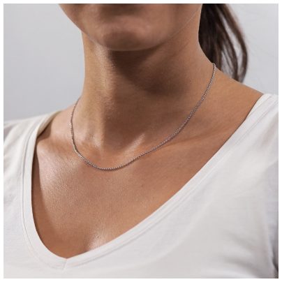 trendor Schmuck Halskette 925 Sterlingsilber Panzerkette 1,2 mm breit 41086