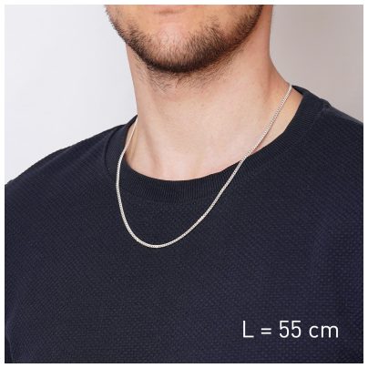 trendor Schmuck Herren Halskette 925 Silber Panzerkette 2,7 mm breit 41291