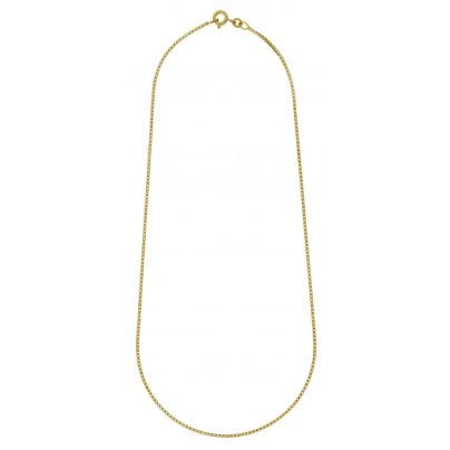 trendor Schmuck Halskette 333 Gold Venezia für Damen und Herren, Breite 1,2 mm 41635