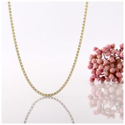 trendor Schmuck Halskette 333 Gold Venezia für Damen und Herren, Breite 1,2 mm 41635