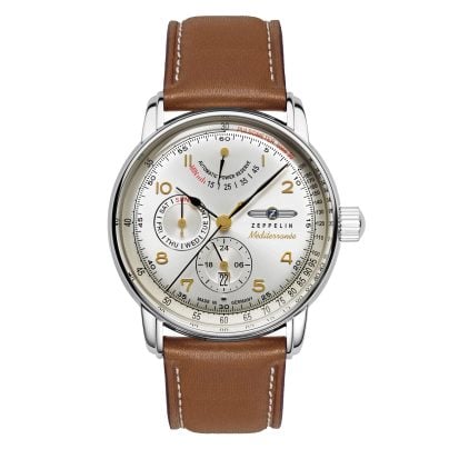 Zeppelin Montre homme Méditerranée réserve de marche automatique marron 9690-1