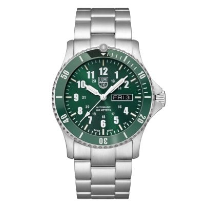 Luminox Reloj de buceo automático temporizador deportivo acero/verde XS.0937