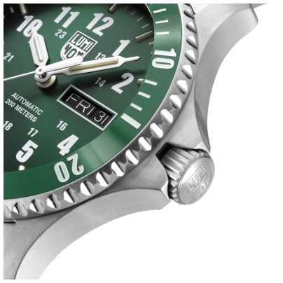 Luminox Reloj de buceo automático temporizador deportivo acero/verde XS.0937