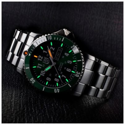 Luminox Reloj de buceo automático temporizador deportivo acero/verde XS.0937