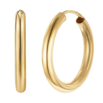 trendor Schmuck Damen-Ohrringe Creolen 925 Silber Vergoldet Ø 20 mm 28175-20