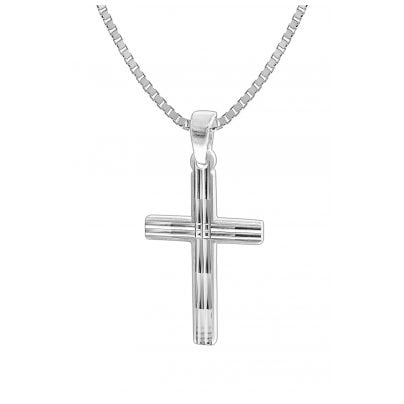 trendor Schmuck Kreuz mit Herren-Halskette 925 Silber 50 cm 35851