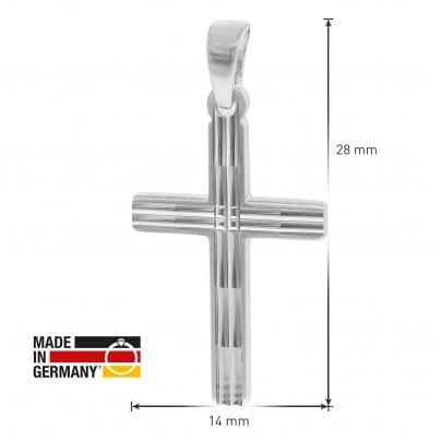 trendor Schmuck Kreuz mit Herren-Halskette 925 Silber 50 cm 35851