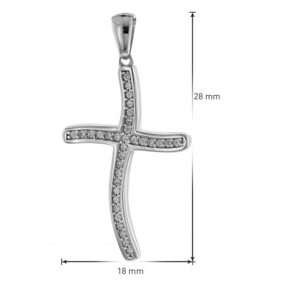 trendor Schmuck Kreuz-Anhänger 20 mm mit Halskette für Frauen Silber 925 75599