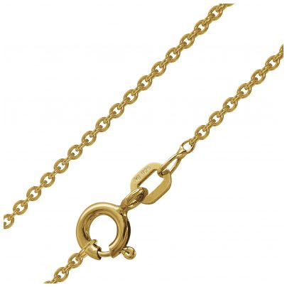 trendor Schmuck Damen-Kette mit Kreuz-Anhänger Gold auf Silber 925 Zirkonia 39335