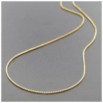 trendor Schmuck Feine Veneziakette Silber 925 Goldplattiert 0,9 mm 39450