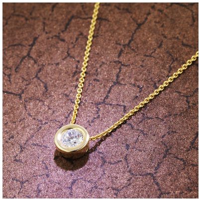 trendor Schmuck Halskette für Damen Gold 333 / 8K Zirkonia Collier 51364