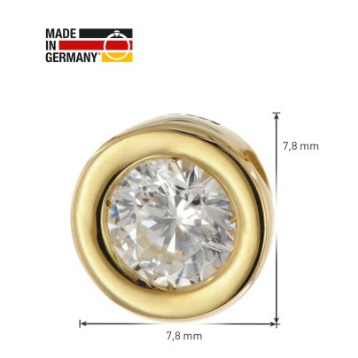 trendor Schmuck Halskette für Damen Gold 333 / 8K Zirkonia Collier 51364