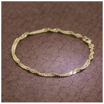 trendor Schmuck Armband Frauen 333 Gold Singapur 2,4 mm 50521