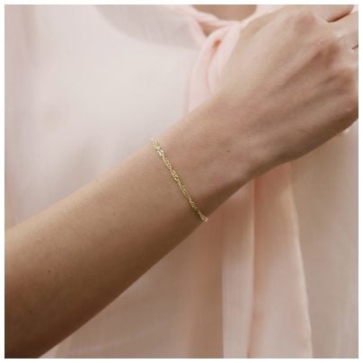 trendor Schmuck Armband Frauen 333 Gold Singapur 2,4 mm 50521
