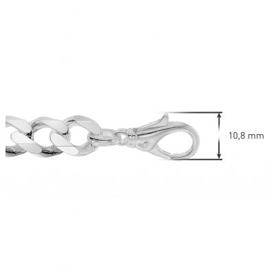 trendor Schmuck Herren-Armband Silber 925 Panzer Breite 10,8 mm 75139