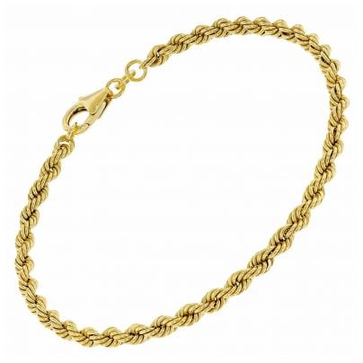 trendor Schmuck Damen-Armband 333 Gold / 8 Karat Kordelkette 51879