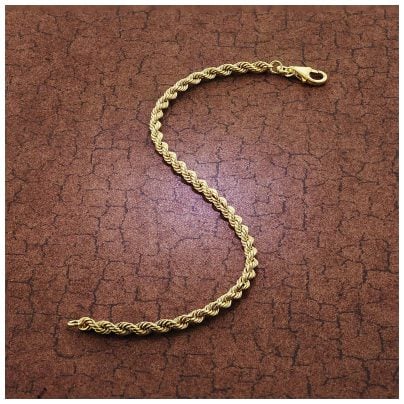 trendor Schmuck Damen-Armband 333 Gold / 8 Karat Kordelkette 51879