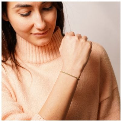 trendor Schmuck Damen-Armband 333 Gold / 8 Karat Kordelkette 51879