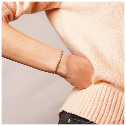 trendor Schmuck Damen-Armband 333 Gold / 8 Karat Kordelkette 51879
