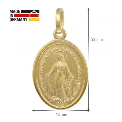 trendor Schmuck Madonna Milagrosa Gold-Anhänger 333/8 Karat 16 mm 35771