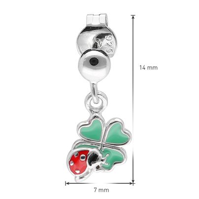 trendor Schmuck Kinder-Ohrringe für Mädchen Silber 925 Kleeblatt Ohrstecker 41606