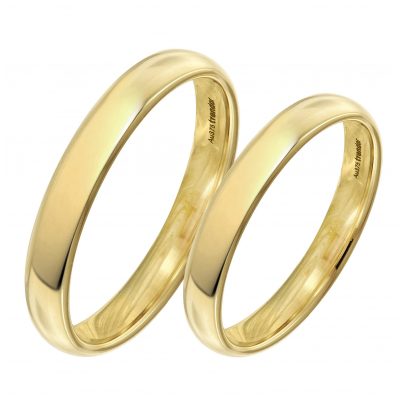 trendor Schmuck Eheringe Paar Gold 375 Hochglanz 1001