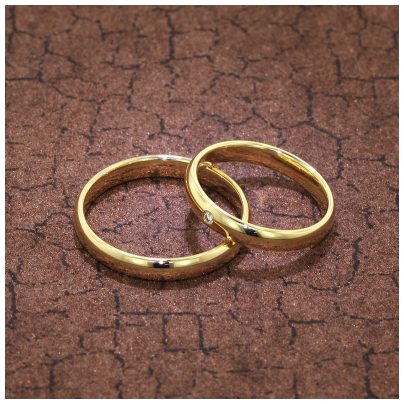 trendor Schmuck Eheringe Paar Gold 375 Trauring-Set mit Diamant 2001