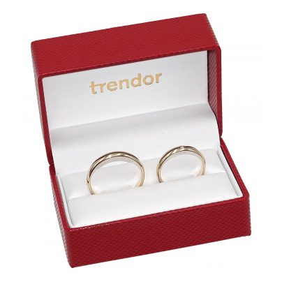 trendor Schmuck Eheringe Paar Gold 375 Trauring-Set mit Diamant 2001