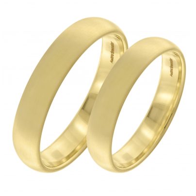 trendor Schmuck Eheringe Paar Gold 375 Mattiert 4002