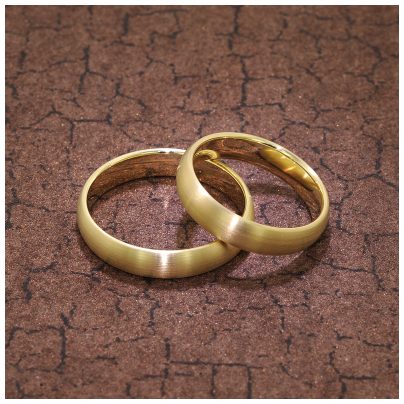 trendor Schmuck Eheringe Paar Gold 375 Mattiert 4002